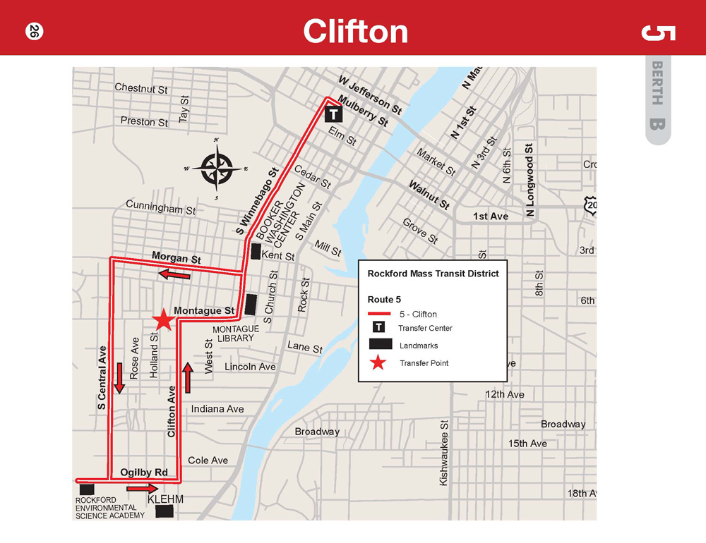 RMTD Clifton Route Map