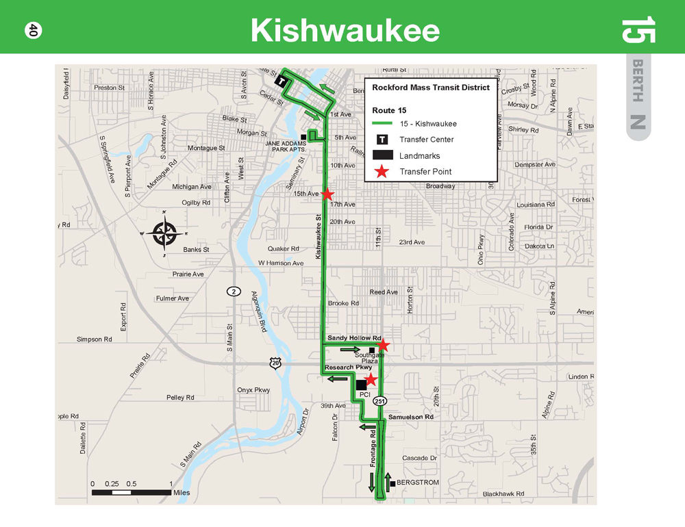 RMTD - Route 14 - Kishwaukee - Map