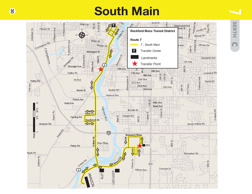 RMTD South Main Route Map