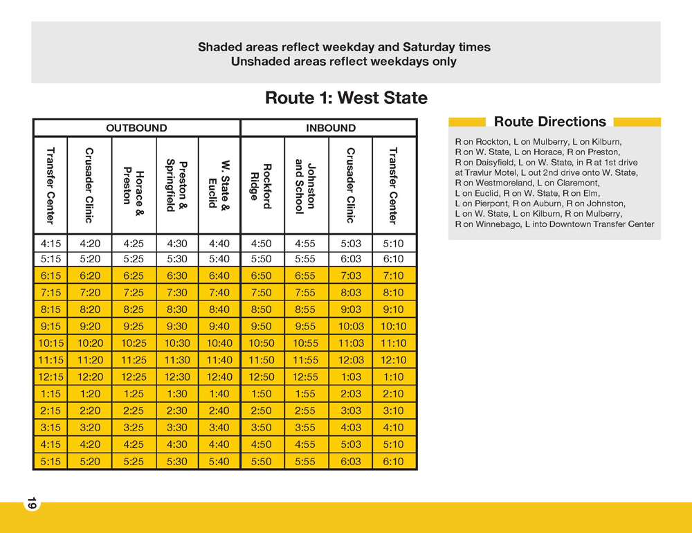 RMTD West State Route Times