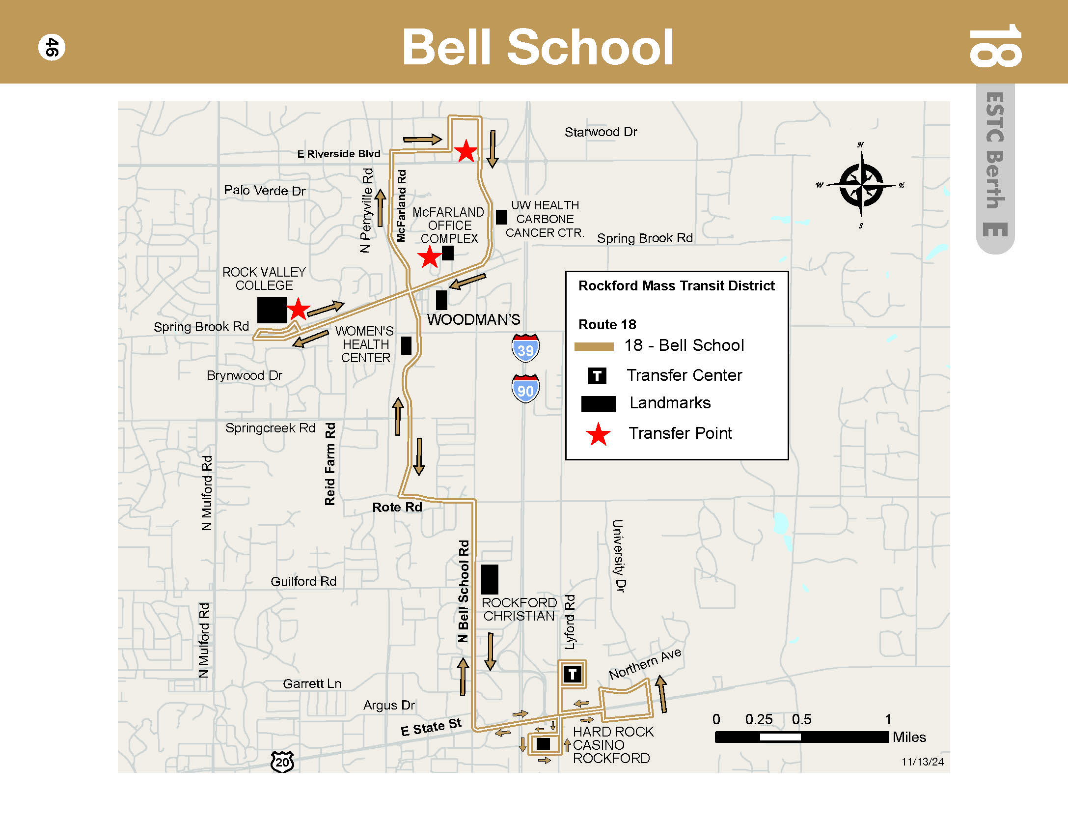 RMTD Bell School Route Map