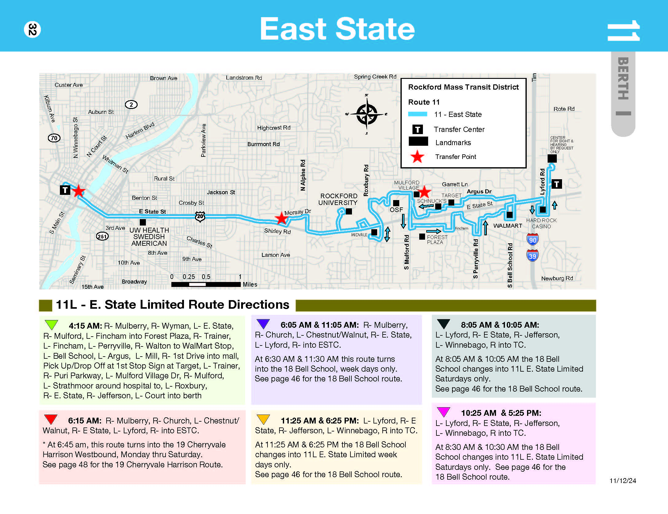 RMTD East State Route Map